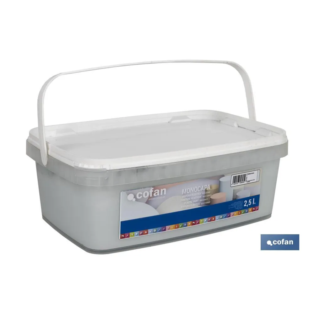 PINTURA PLÁSTICA MONOCAPA VERDE AGUA 2,5 L