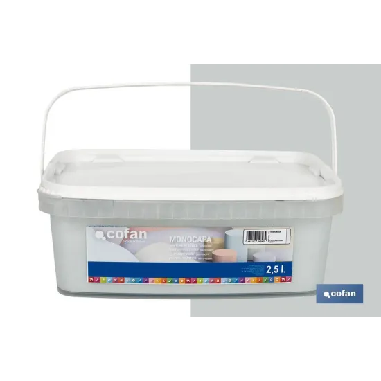 PINTURA PLÁSTICA MONOCAPA VERDE AGUA 2,5 L