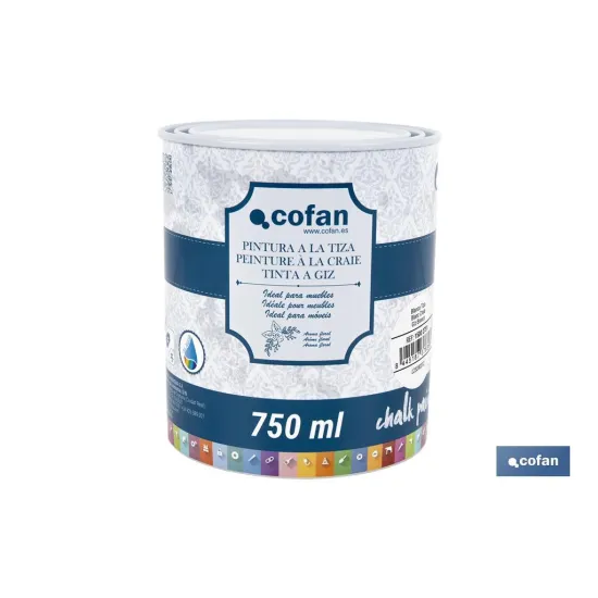 PINTURA A LA TIZA, CHALK PAINT, BLANCO TIZA 750 ML
