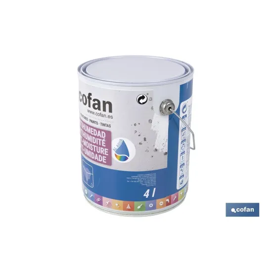 PINTURA ANTIHUMEDAD AL AGUA (4 L)  BLANCO MATE