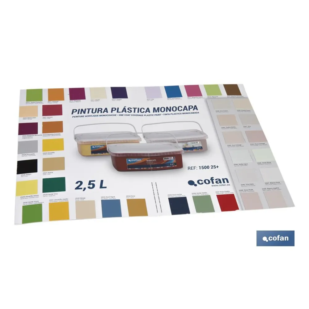 CARTA DE COLORES PINTURA PLASTICA MONOCAPA