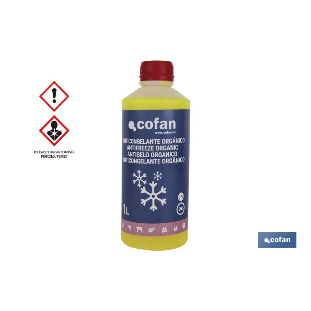ANTICONGELANTE G-12 50% ORGÁNICO AMARILLO 1 L