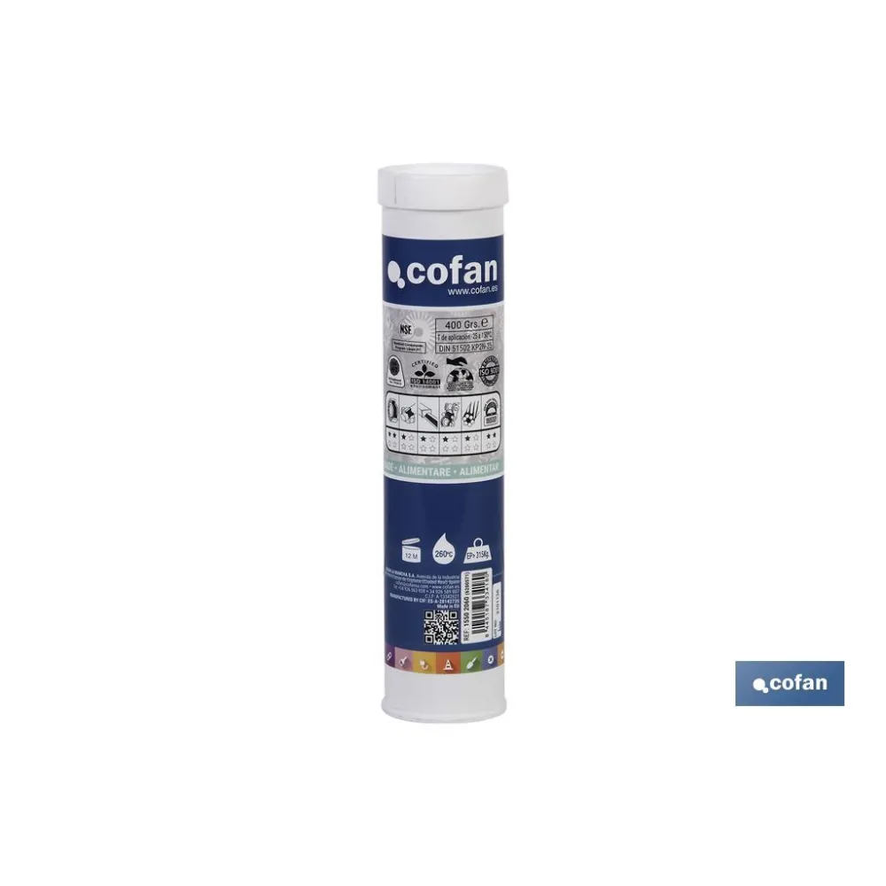 CARTUCHO GRASA BLANCA ATOXICA ALIMENTARIA 400 grs