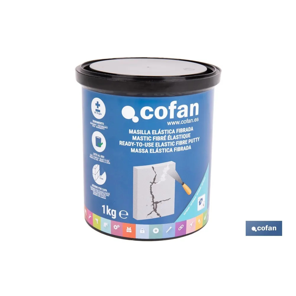 MASILLA ELÁSTICA FIBRADA PARA EXTERIOR 1 KG