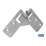 COLGADOR ESCUADRA DOBLE ZINCADO 59X59 MM