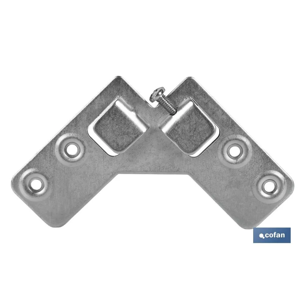 COLGADOR ESCUADRA DOBLE ZINCADO 59X59 MM