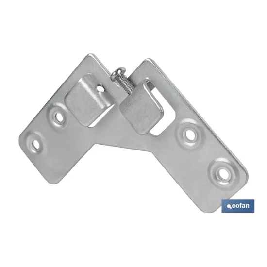 COLGADOR ESCUADRA DOBLE ZINCADO 59X59 MM