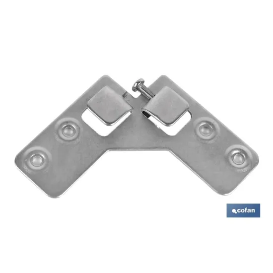 COLGADOR ESCUADRA DOBLE ZINCADO 59X59 MM
