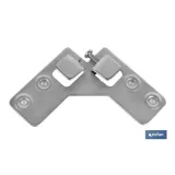 COLGADOR ESCUADRA DOBLE ZINCADO 59X59 MM