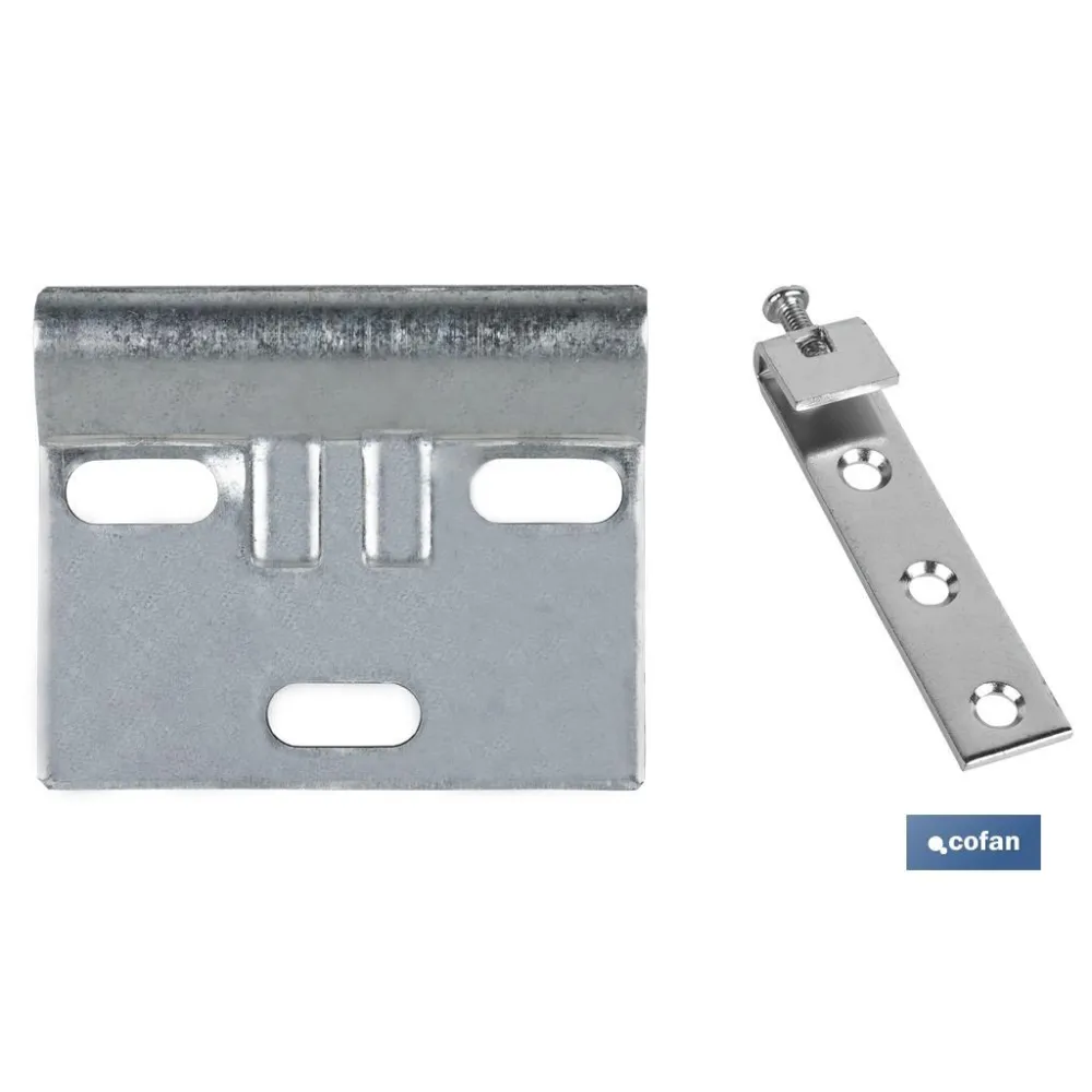 SET COLGADOR DE ARMARIO ZINCADO 60 MM