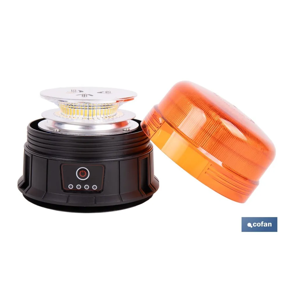 LUZ GIRATORIA 39 LED SMD IMÁN RECARGABLE