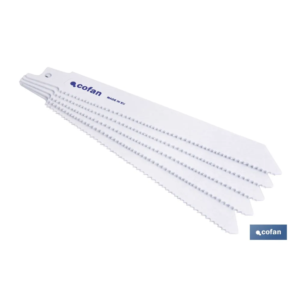 HOJA DE SIERRA DE SABLE (5PCS) BIMETAL 130X10-14  -  METAL