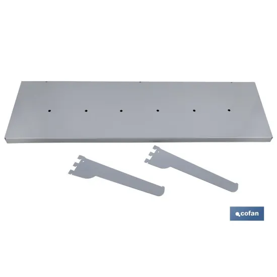 CONJUNTO BANDEJA BLANCA 1000X300MM CON 6 ORIFICIOS DE 9 MM
