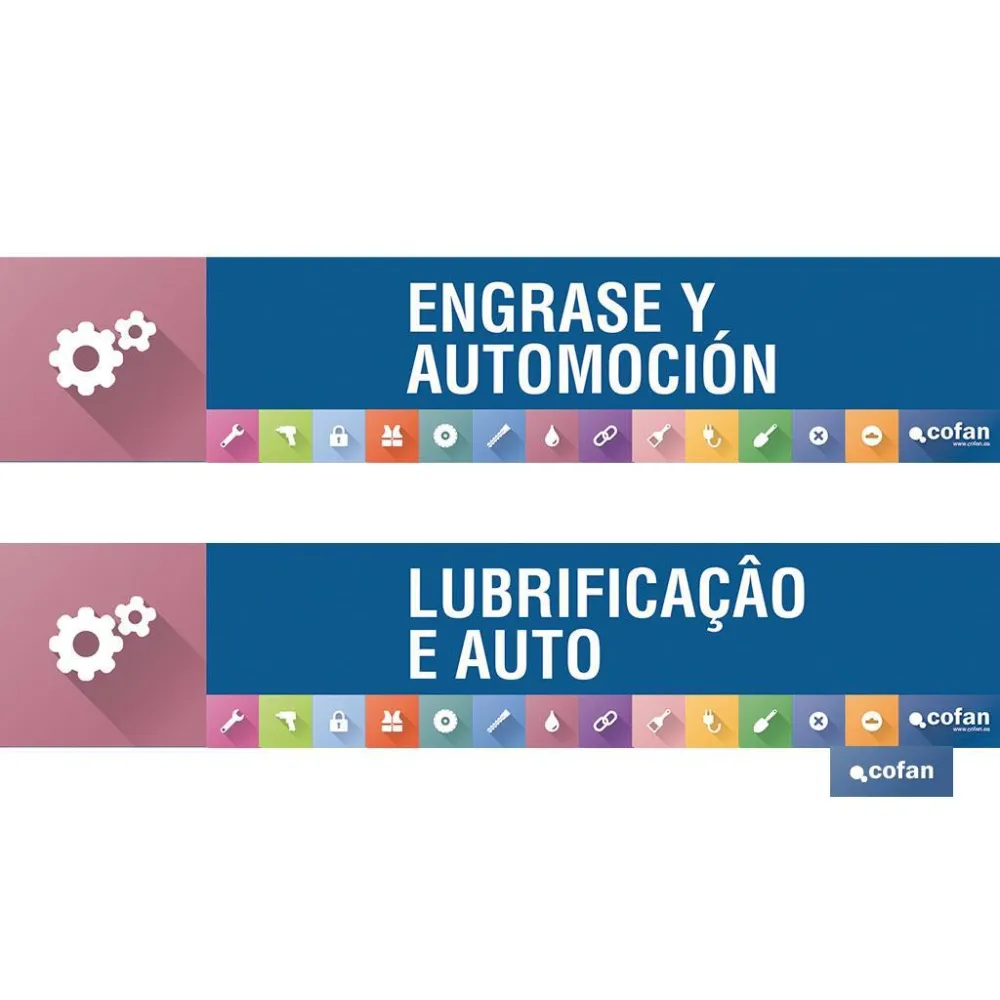 SEÑALETICA IMANTADA PARA EXPOSITOR. 975 x 200 mm – ENGRASE Y AUTOMOCIÓN