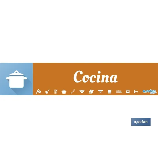 SEÑALETICA IMANTADA PARA EXPOSITOR 975 x 200 mm - COCINA