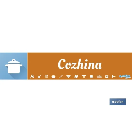 SEÑALETICA IMANTADA PORTUGUES PARA EXPOSITOR 975 x 200 mm - COZHINA