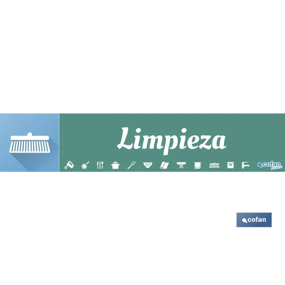 SEÑALETICA IMANTADA PARA EXPOSITOR 975 x 200 mm - LIMPIEZA