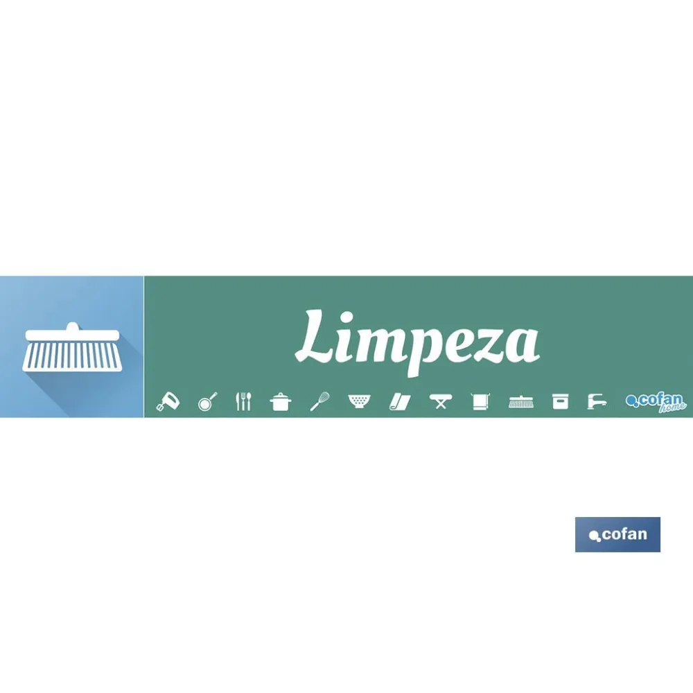 SEÑALETICA IMANTADA PORTUGUES PARA EXPOSITOR 975 x 200 mm - LIMPEZA