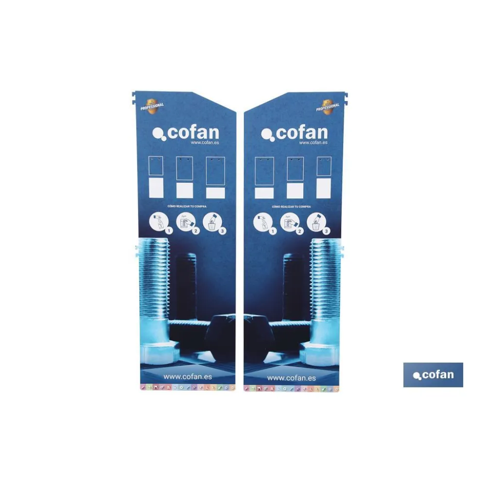 LATERALES PARA EXPOSITOR GONDOLA 400 x 1450 MM (2 PIEZAS)