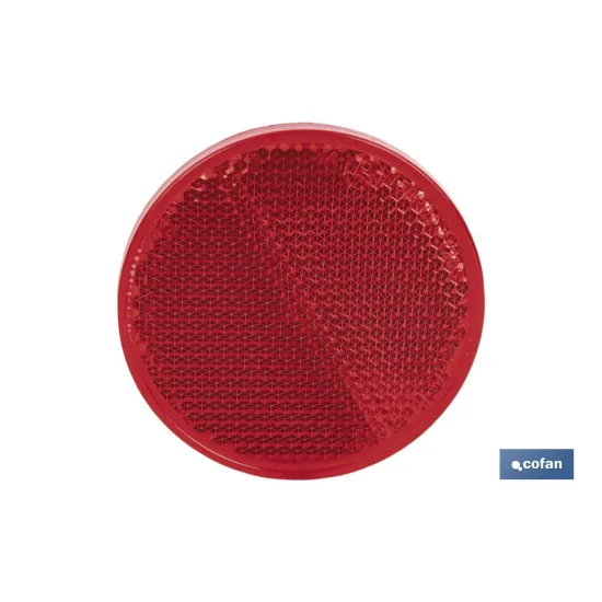 CATADIÓPTRICO REDONDO ROJO Ø 60 MM ADHESIVO