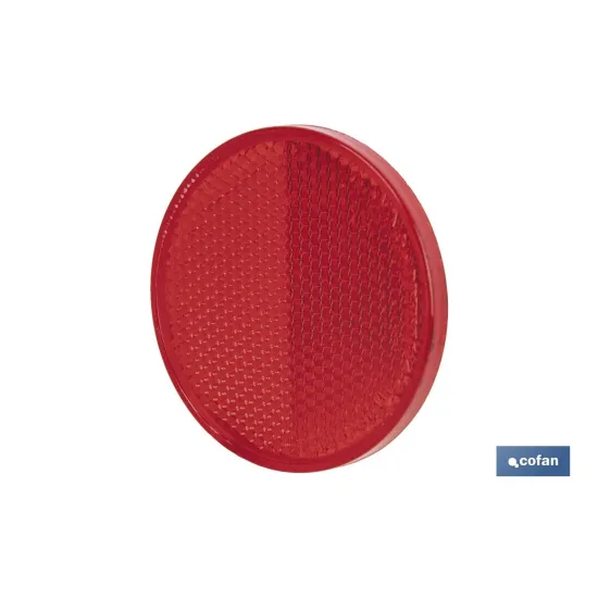 CATADIÓPTRICO REDONDO ROJO Ø 60 MM ADHESIVO