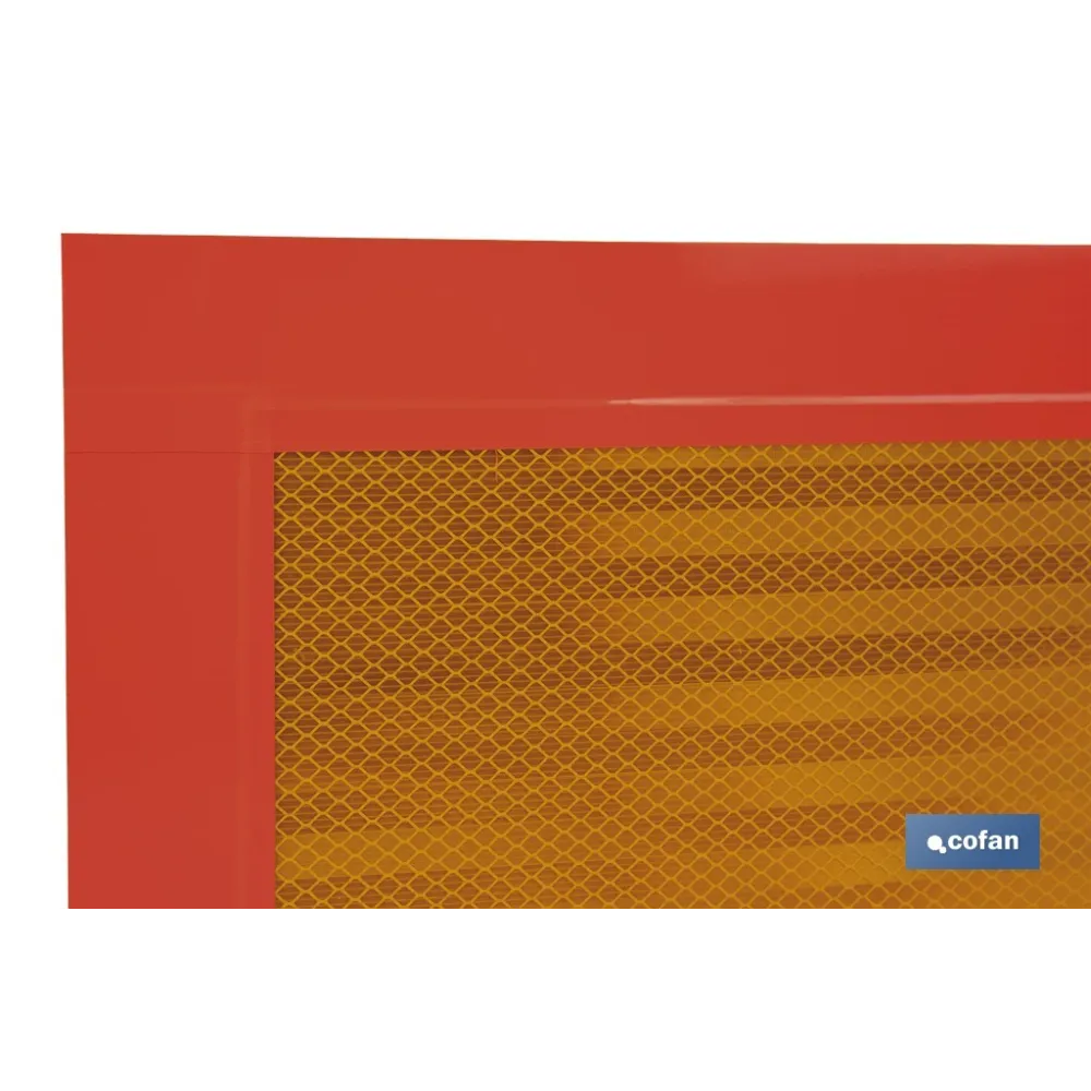 PLACA V-6 PARA VEHICULOS LARGOS 565X200MM.