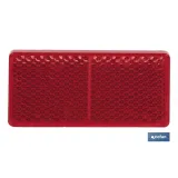 CATADIÓPTRICO RECTANGULAR ROJO 71 X 35 MM CON ADHESIVO