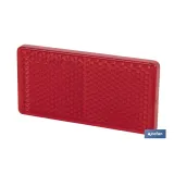 CATADIÓPTRICO RECTANGULAR ROJO 71 X 35 MM CON ADHESIVO