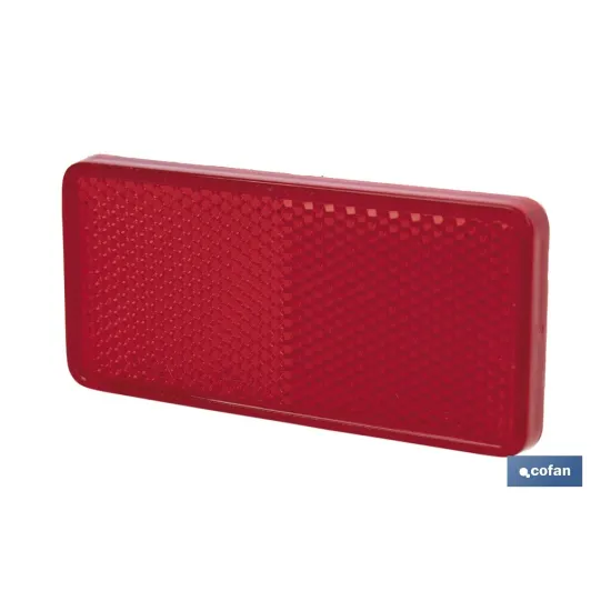 CATADIÓPTRICO RECTANGULAR ROJO 94 X 44 MM CON ADHESIVO