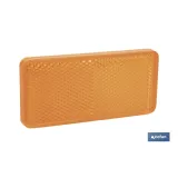 CATADIÓPTRICO RECTANGULAR ÁMBAR 94 X 44 MM CON ADHESIVO