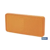 CATADIÓPTRICO RECTANGULAR ÁMBAR 94 X 44 MM CON ADHESIVO