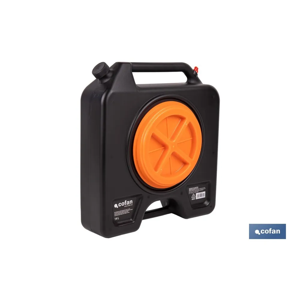 RECOGEDOR DE ACEITE USADO CON TAPA Y FILTRO 14 L