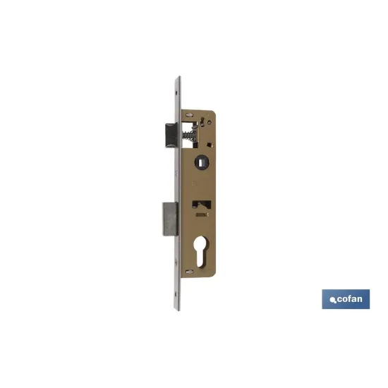 Cerradura Embutir+cerradero D85 E30 F22 Níquel (P/Metal)
