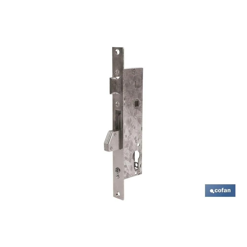 Cerradura Embutir Palanca D85E33 Níquel (L.Corta)
