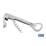 SACACORCHOS DE ACERO INOXIDABLE CON ABRIDOR 14 CM