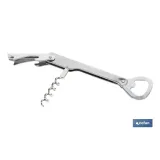 SACACORCHOS DE ACERO INOXIDABLE CON ABRIDOR 14 CM