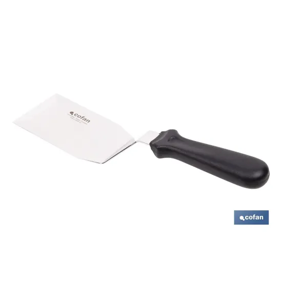 ESPÁTULA ACODADA INOXIDABLE PARA BARBACOA 27,5 X 7,5 CM