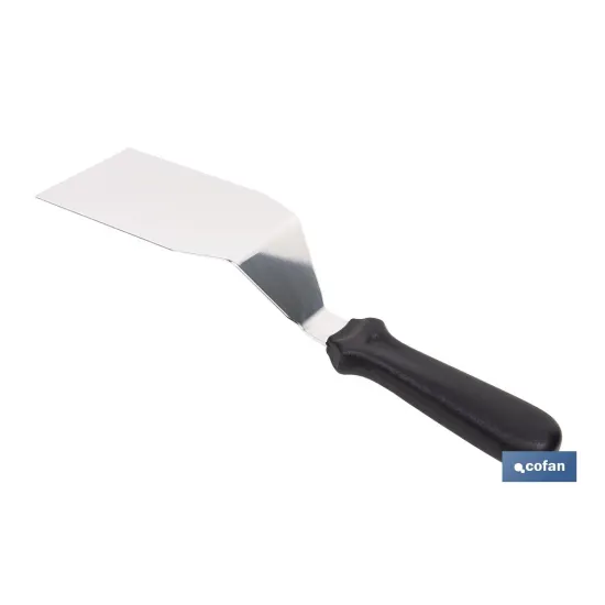 ESPÁTULA ACODADA INOXIDABLE PARA BARBACOA 27,5 X 7,5 CM