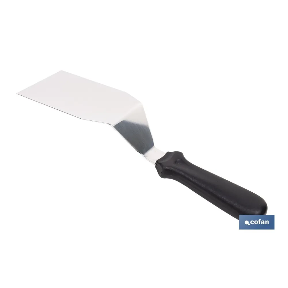 ESPÁTULA ACODADA INOXIDABLE PARA BARBACOA 27,5 X 7,5 CM
