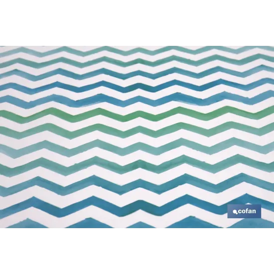 ROLLO MANTEL ANTIMANCHAS 1,40 x 25m 50% ALG/50% PVC.RAYADO