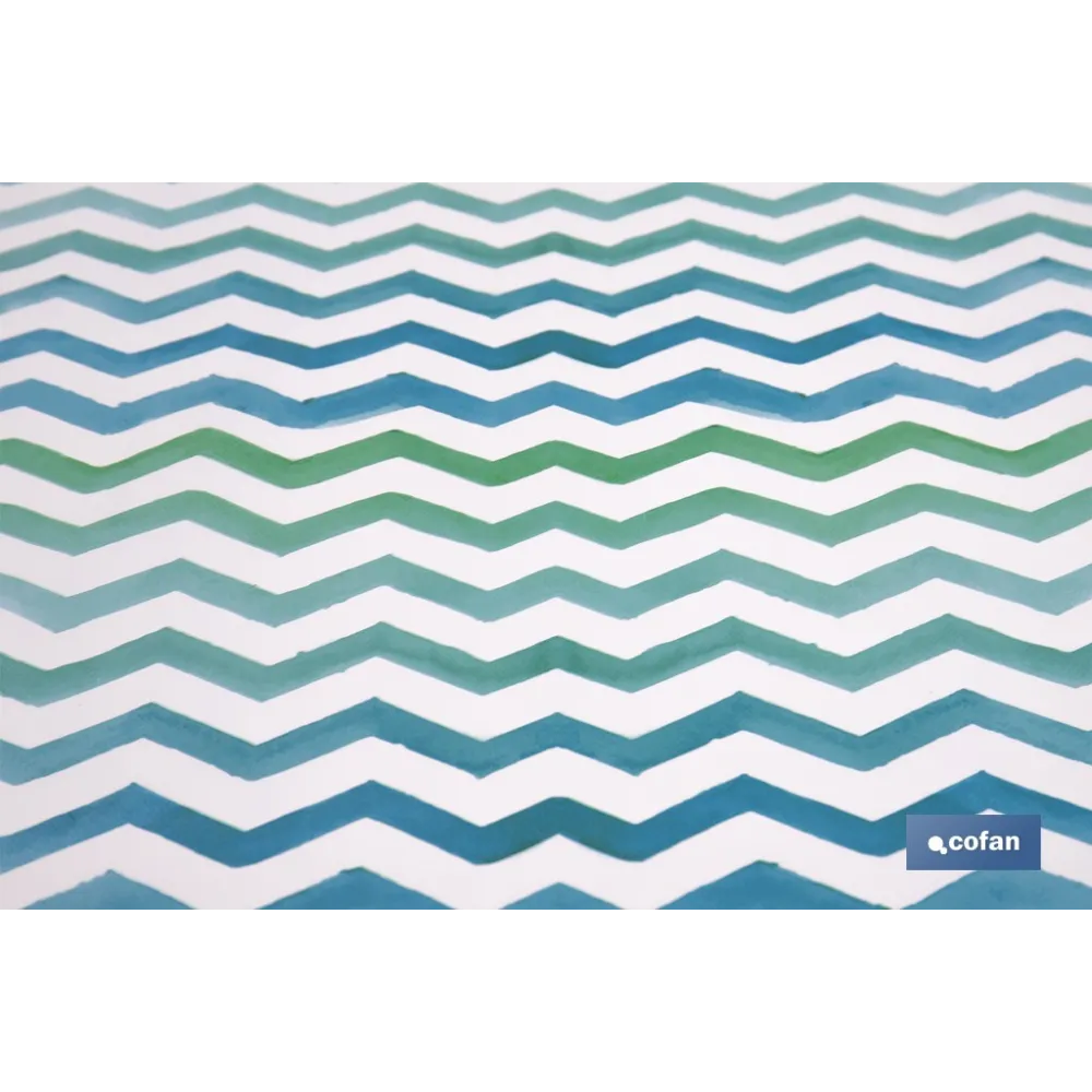 ROLLO MANTEL ANTIMANCHAS 1,40 x 25m 50% ALG/50% PVC.RAYADO