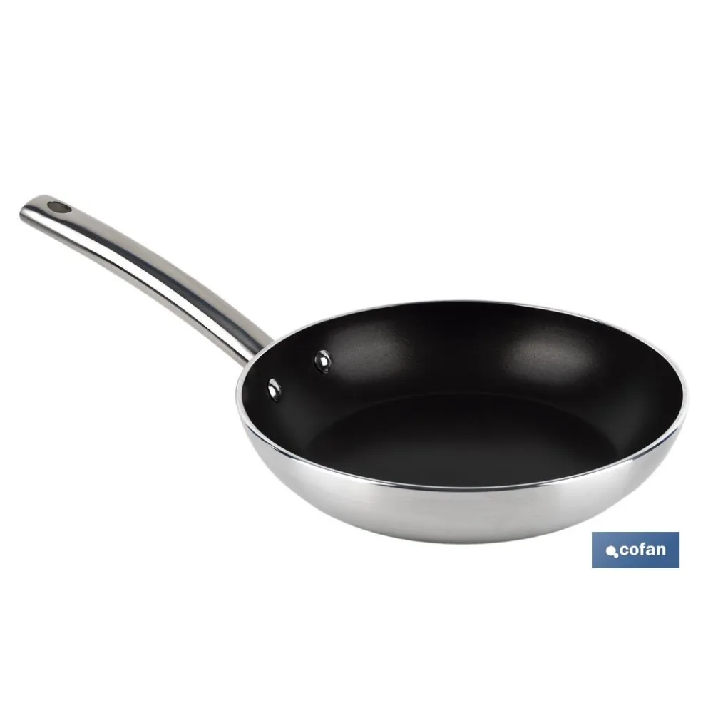 SARTÉN PROFESIONAL 24 CM ALUMINIO Y MANGO ACERO INOXIDABLE TYLER