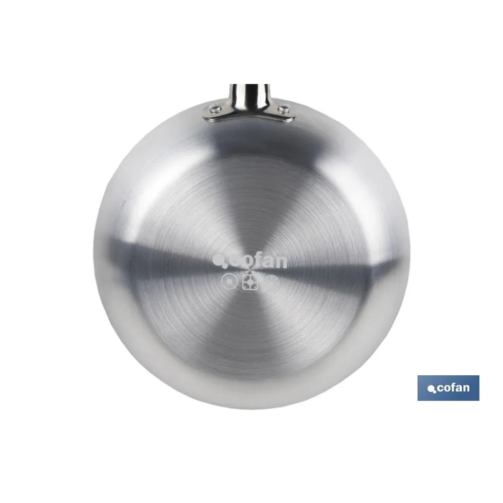 SARTÉN PROFESIONAL 30 CM ALUMINIO Y MANGO ACERO INOXIDABLE TYLER