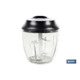 PICADORA MANUAL, TAPA Y ACCESORIO BATIDOR 900 ML