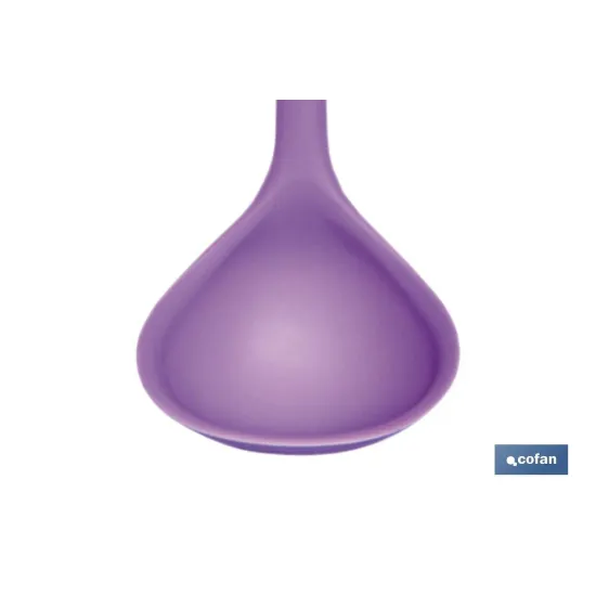 CAZO SOPA SILICONA MODELO VERGINI MORADA 28 X 8.5 CM