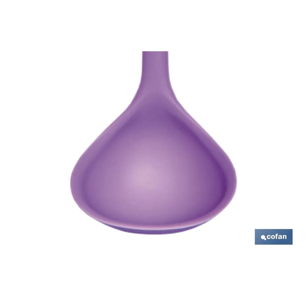 CAZO SOPA SILICONA MODELO VERGINI MORADA 28 X 8.5 CM