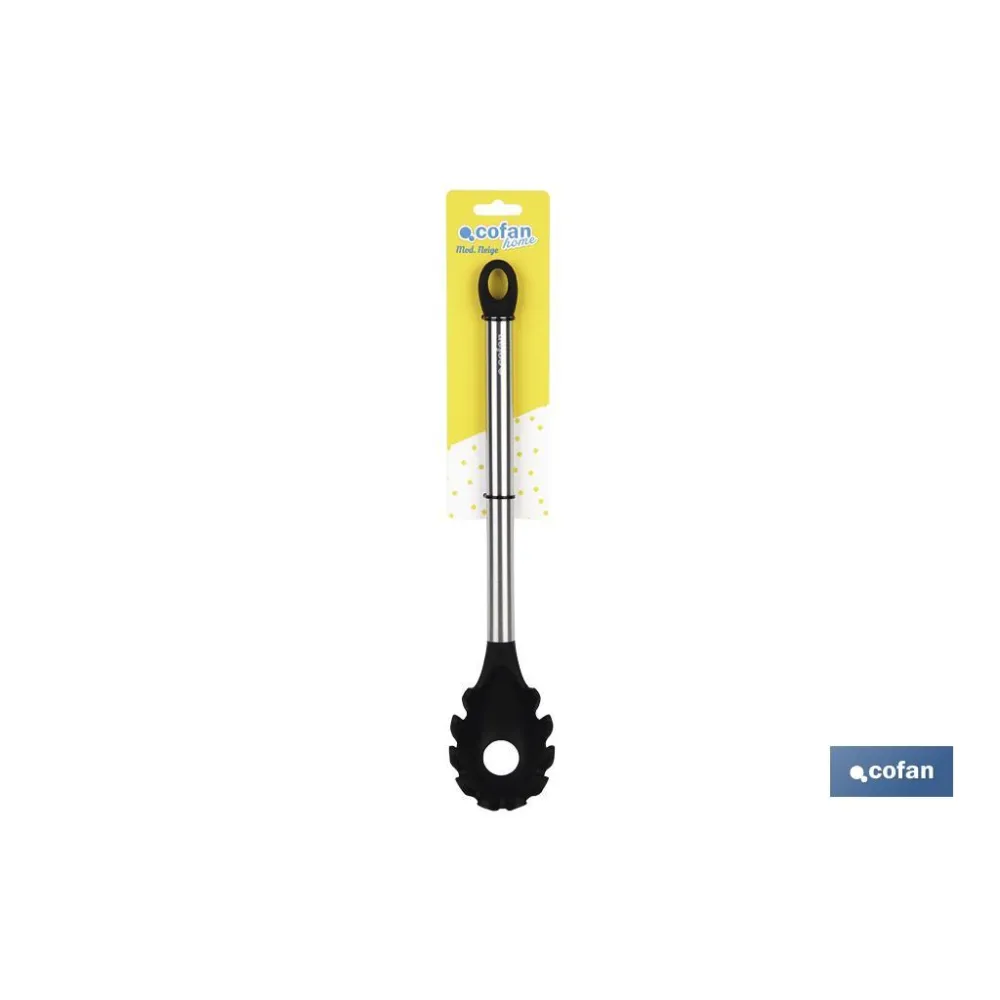 CUCHARA DE PASTA DE ACERO INOX. Y SILICONA MODELO NEIGE 34 CM
