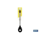 CUCHARA DE PASTA DE ACERO INOX. Y SILICONA MODELO NEIGE 34 CM