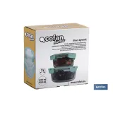 SET DE 2 RECIPIENTES DE BOROSILICATO MODELO AGATHA 620 ML - 950ML