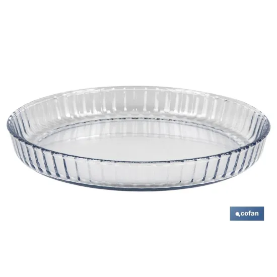 FUENTE REDONDA DE VIDRIO BOROSILICATO MODELO BARITINA 1600 ML